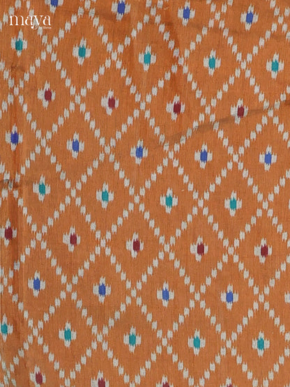 Dark Mustard & Maroon - Semi patola salwar Unstitched