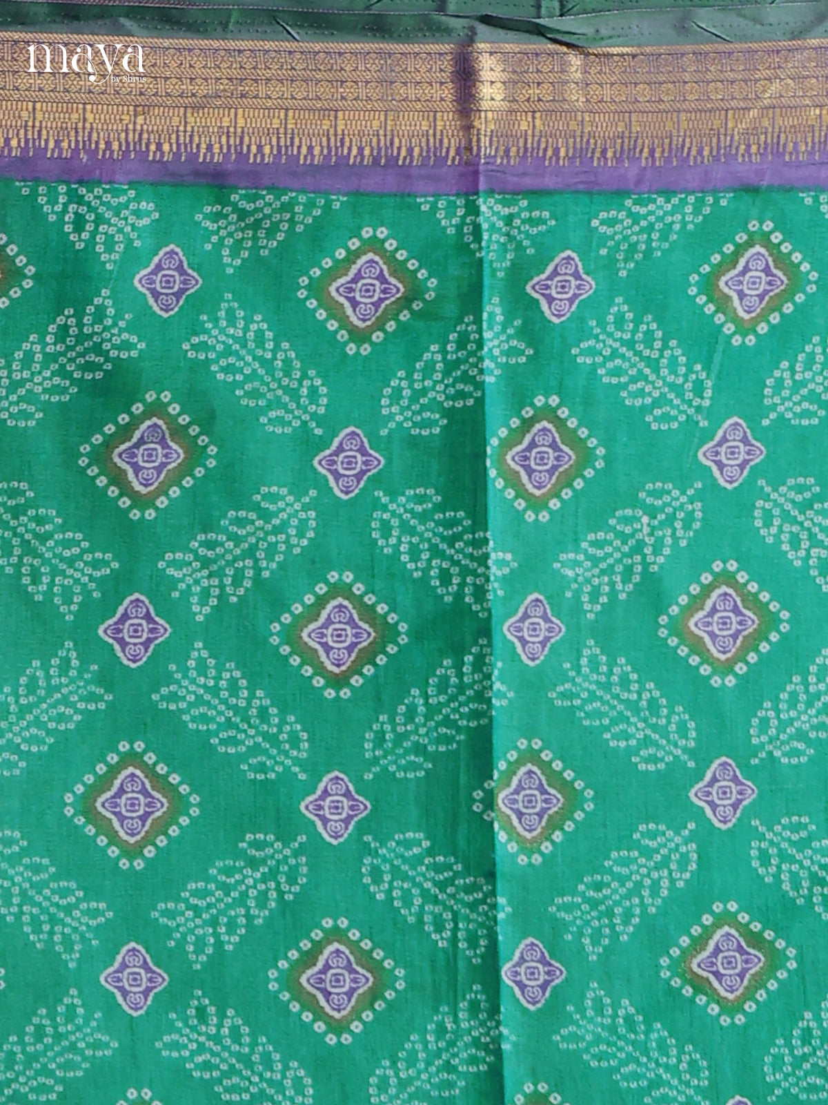 Green & Purple - Semi patola salwar Unstitched