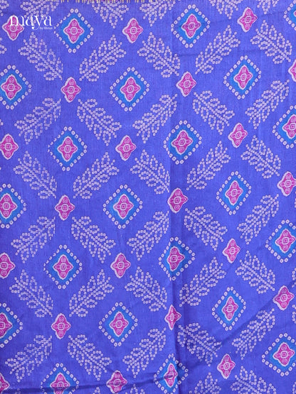 Blue & Purple - Semi patola salwar Unstitched