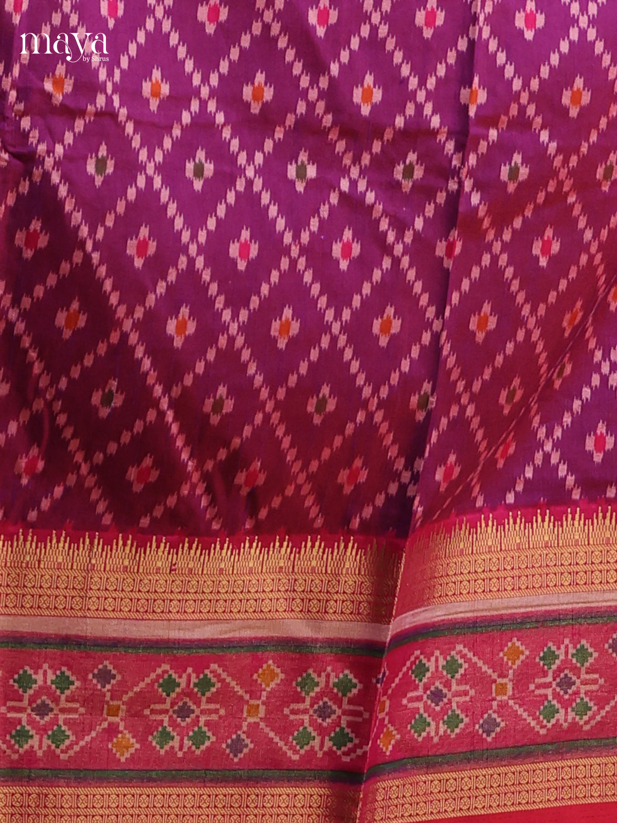 Purple & Pink - Semi patola salwar Unstitched