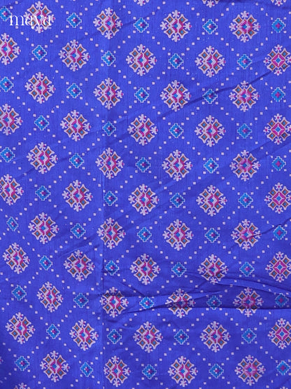 Blue & Purple - Semi patola salwar Unstitched