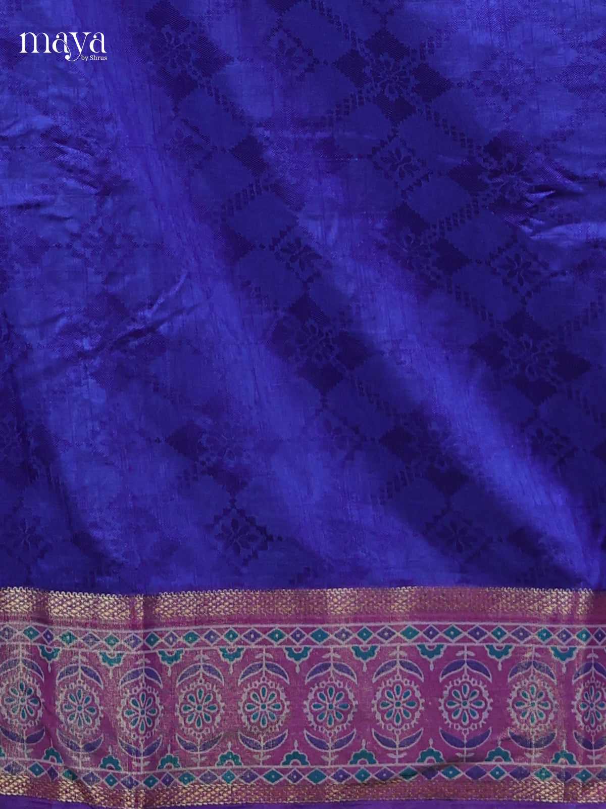 Blue & Purple - Semi patola salwar Unstitched