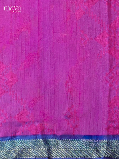 Purple & Blue - Semi patola salwar Unstitched