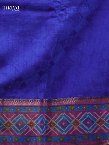 Blue & Purple - Semi patola salwar Unstitched