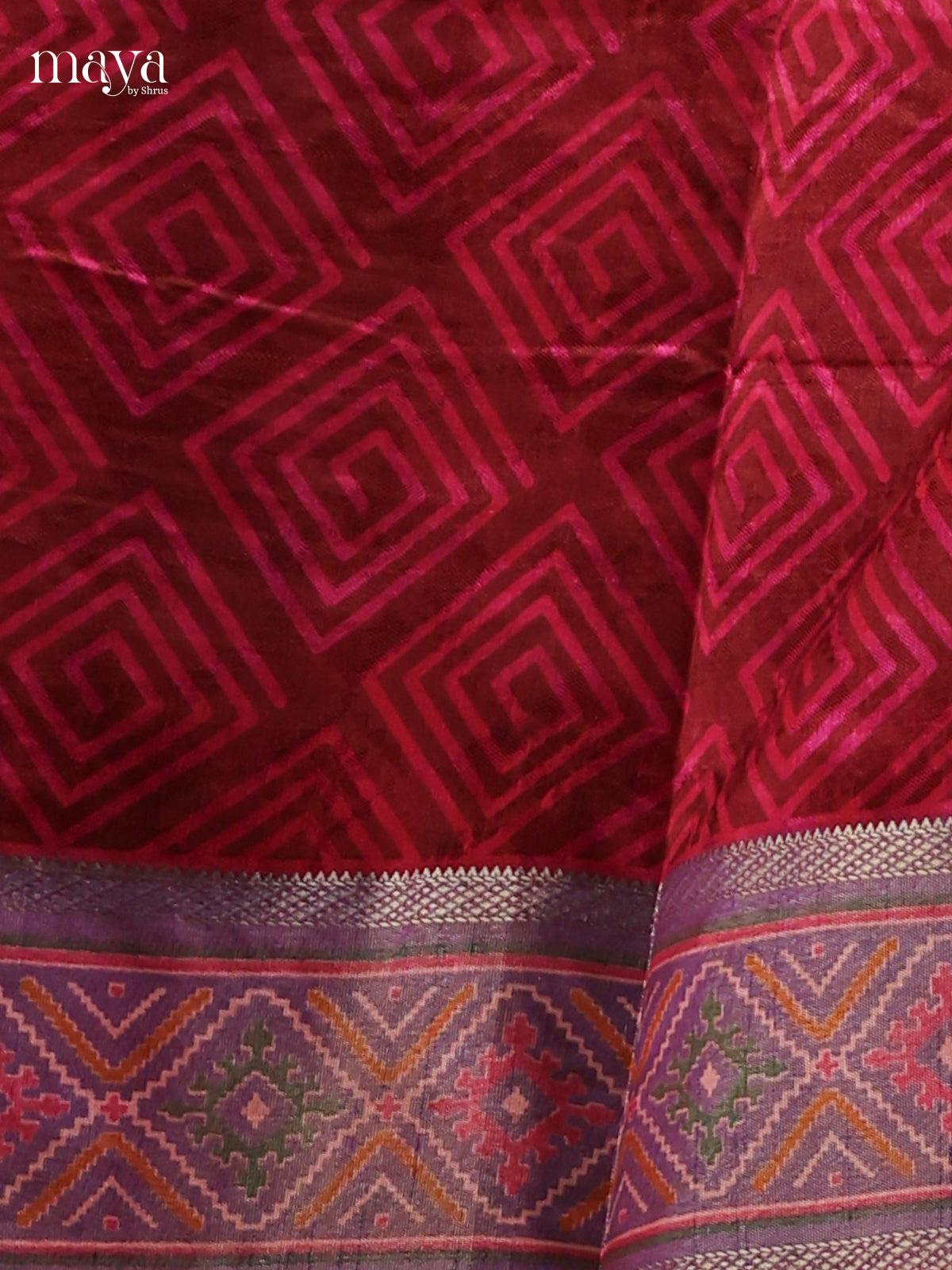 Pink & Purple - Semi patola salwar Unstitched