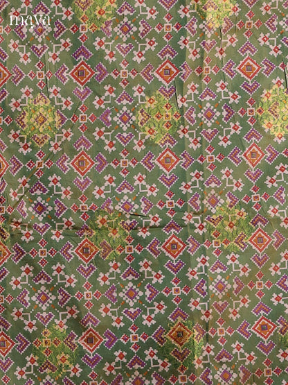 Green & Purple - Semi patola salwar Unstitched