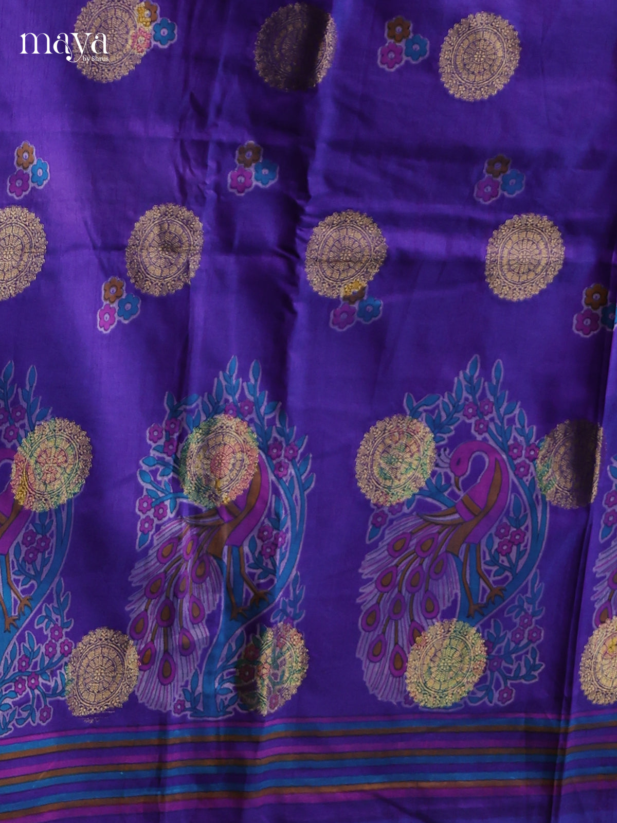 Blue & Purple- Semi patola salwar Unstitched