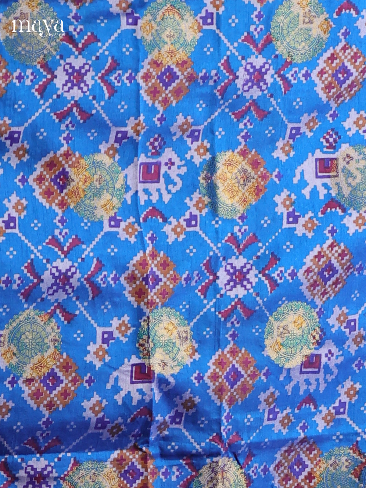 Blue - Semi patola salwar Unstitched