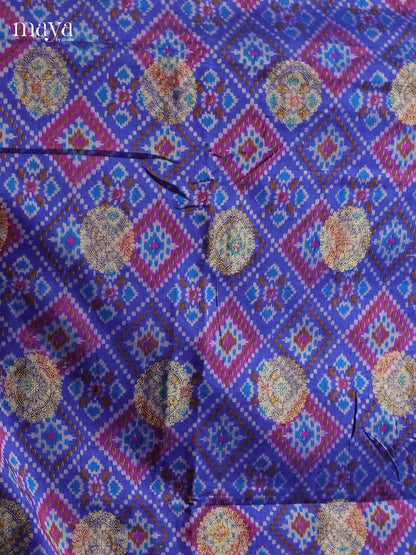 Blue & Purple - Semi patola salwar Unstitched