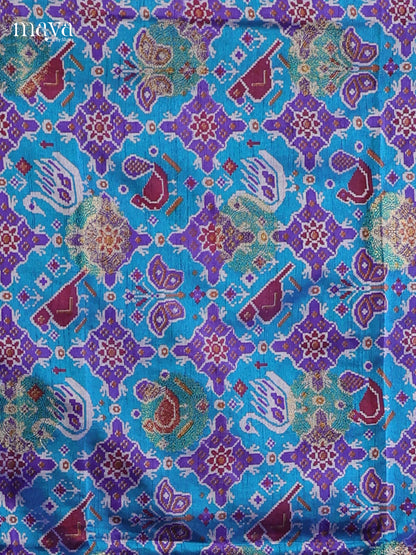 Blue & Purple- semi patola salwar