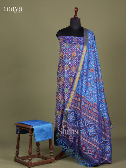 Blue- Semi patola salwar Unstitched