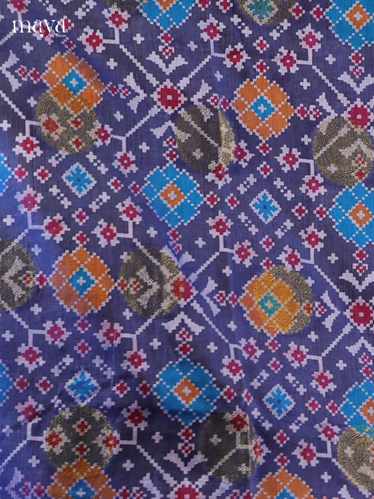 Blue- Semi patola salwar Unstitched