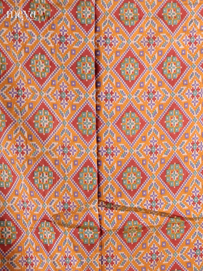 Orange - Semi patola salwar Unstitched