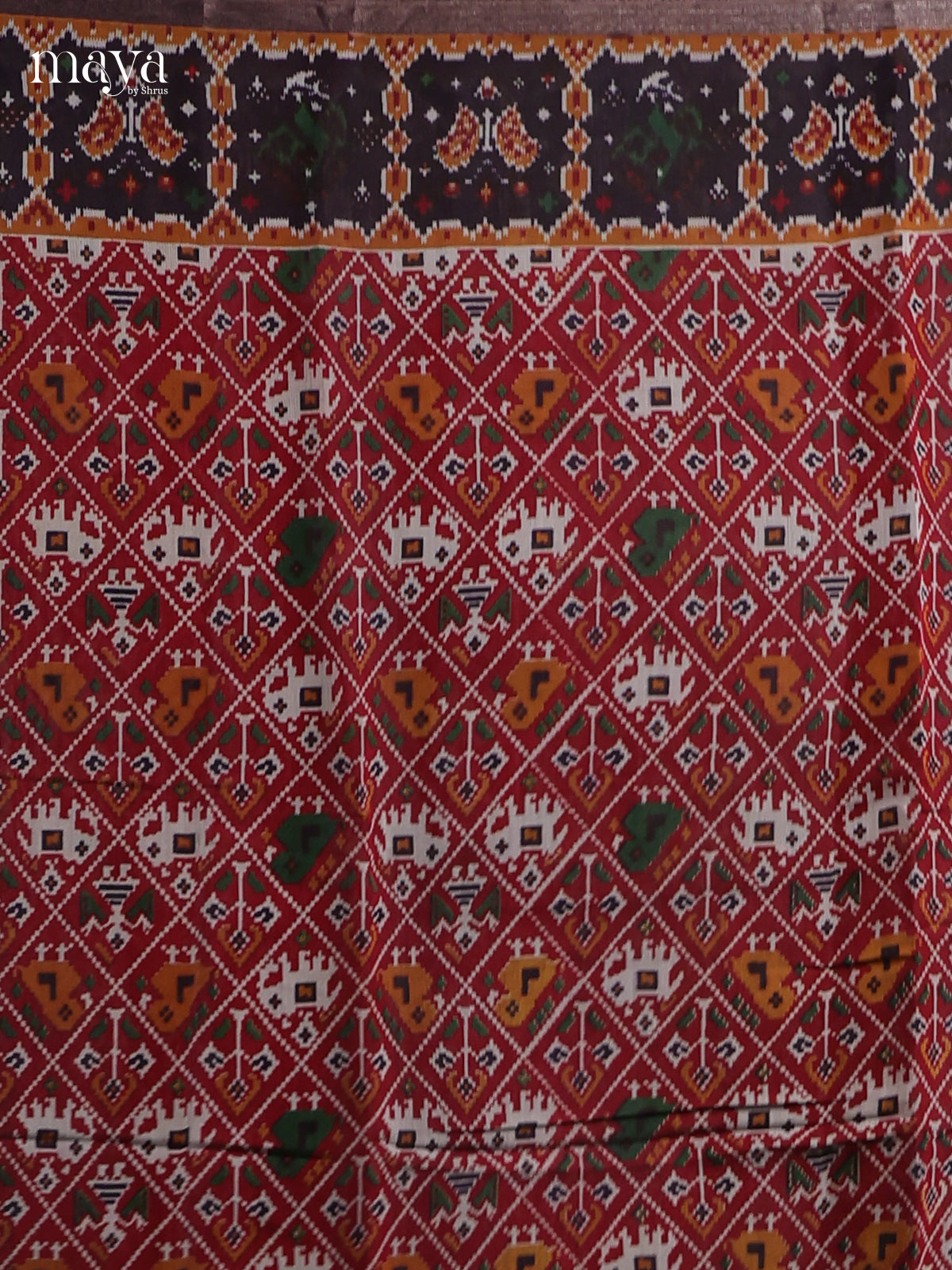 Maroon &  Black - Art Modal Salwar Unstitch