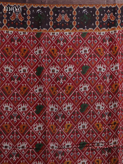 Maroon &  Black - Art Modal Salwar Unstitch