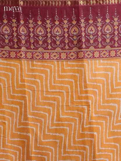 Mustard & Maroon - Art Modal Salwar Unstitch