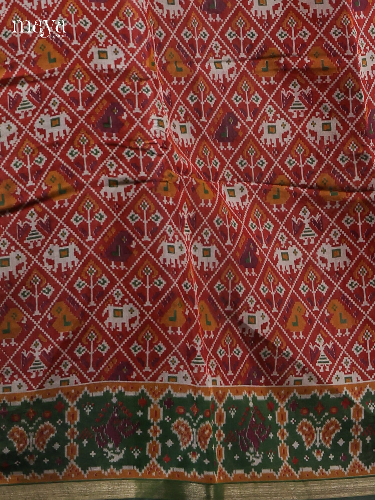 Maroon & Green - Art Modal Salwar Unstitch