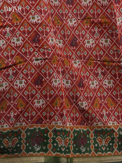 Maroon & Green - Art Modal Salwar Unstitch