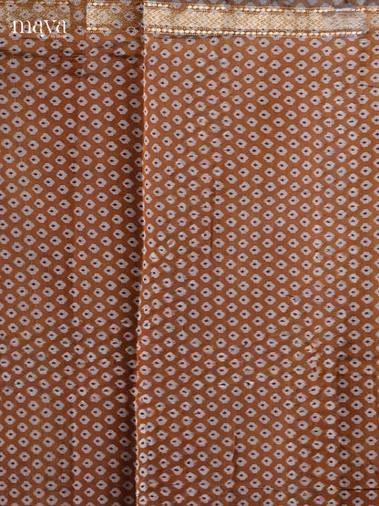 Brown & Maroon - Art Modal Salwar Unstitch