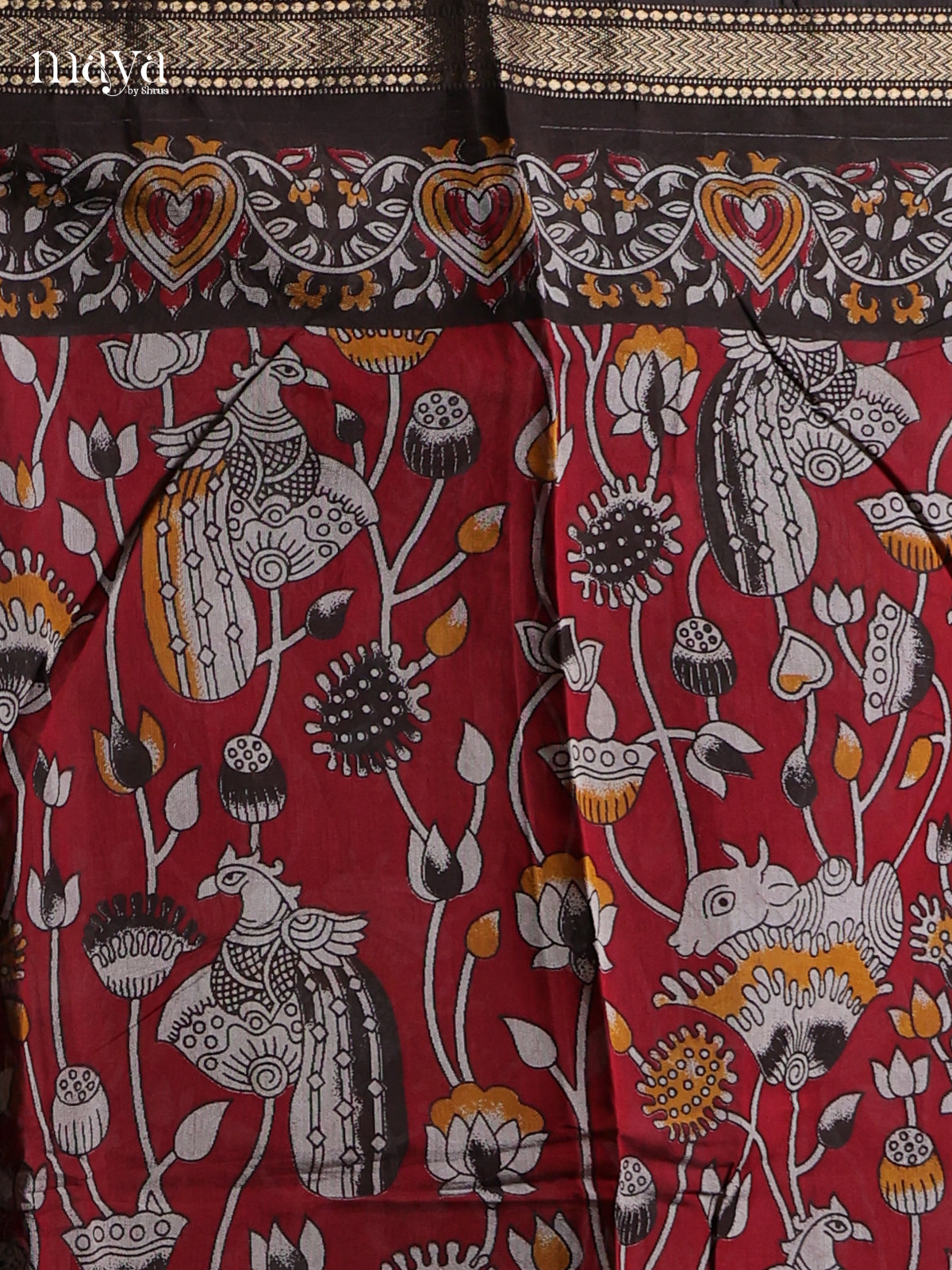 Red & Black - Art Modal Salwar Unstitch