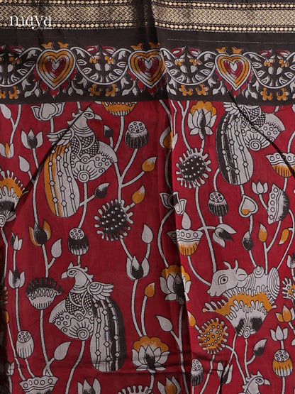 Red & Black - Art Modal Salwar Unstitch