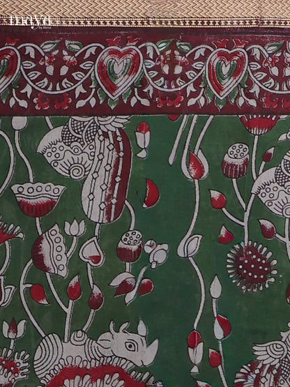 Green & Maroon - Art Modal Salwar Unstitch