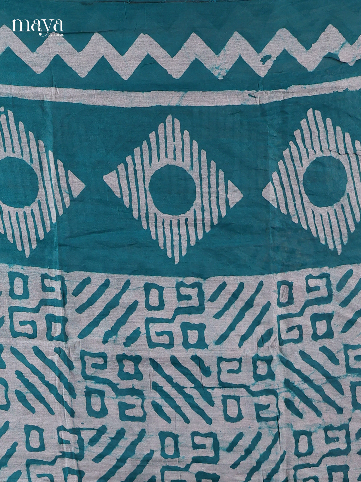 Blue & White - Cotton salwar unstitched