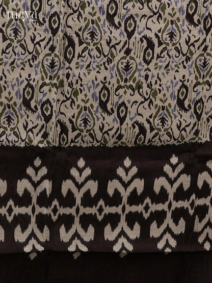 White & Green - Cotton salwar Unstitched