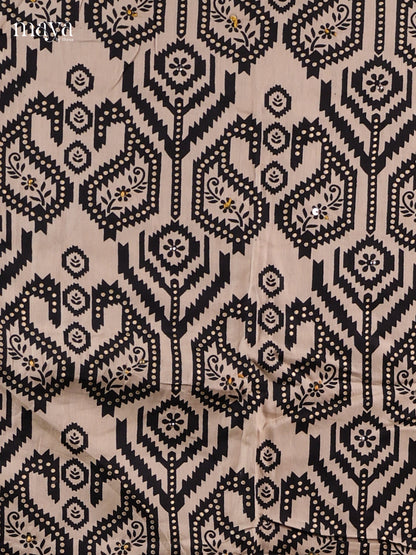 Grey & Black - Cotton salwar unstitched