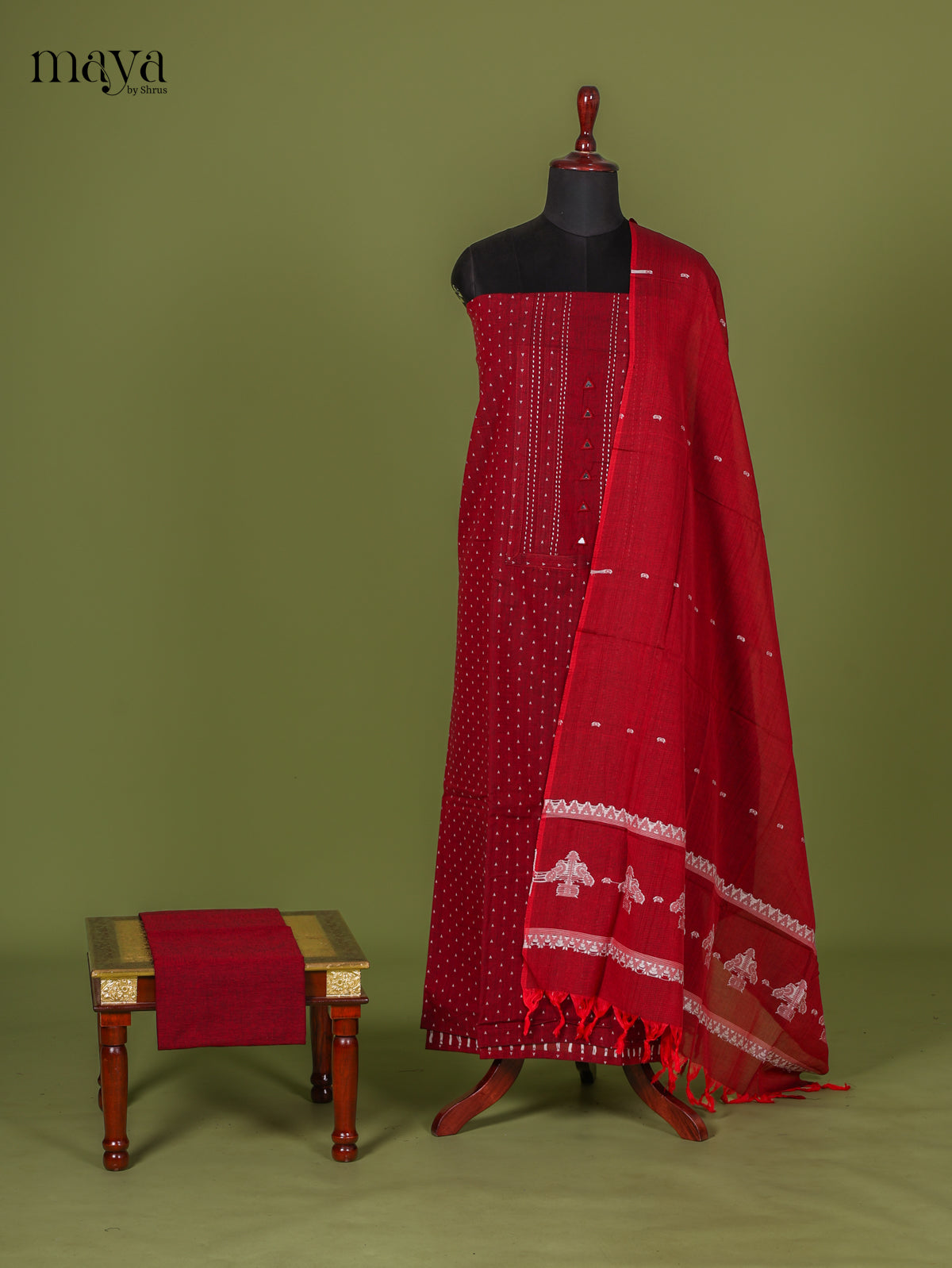 Red Cotton Salwar - MEI04079