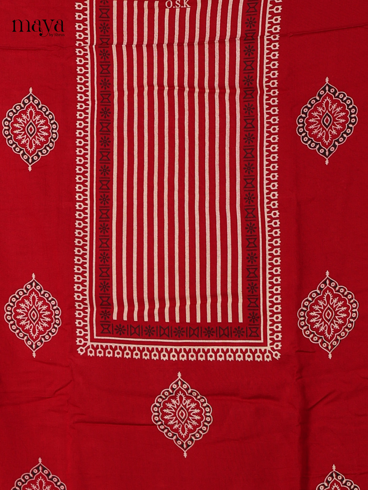 Red Ajrakh Salwar - MEI11033