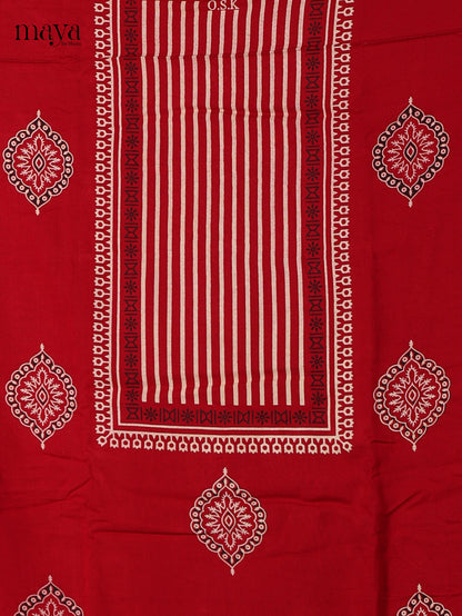 Red Ajrakh Salwar - MEI11033
