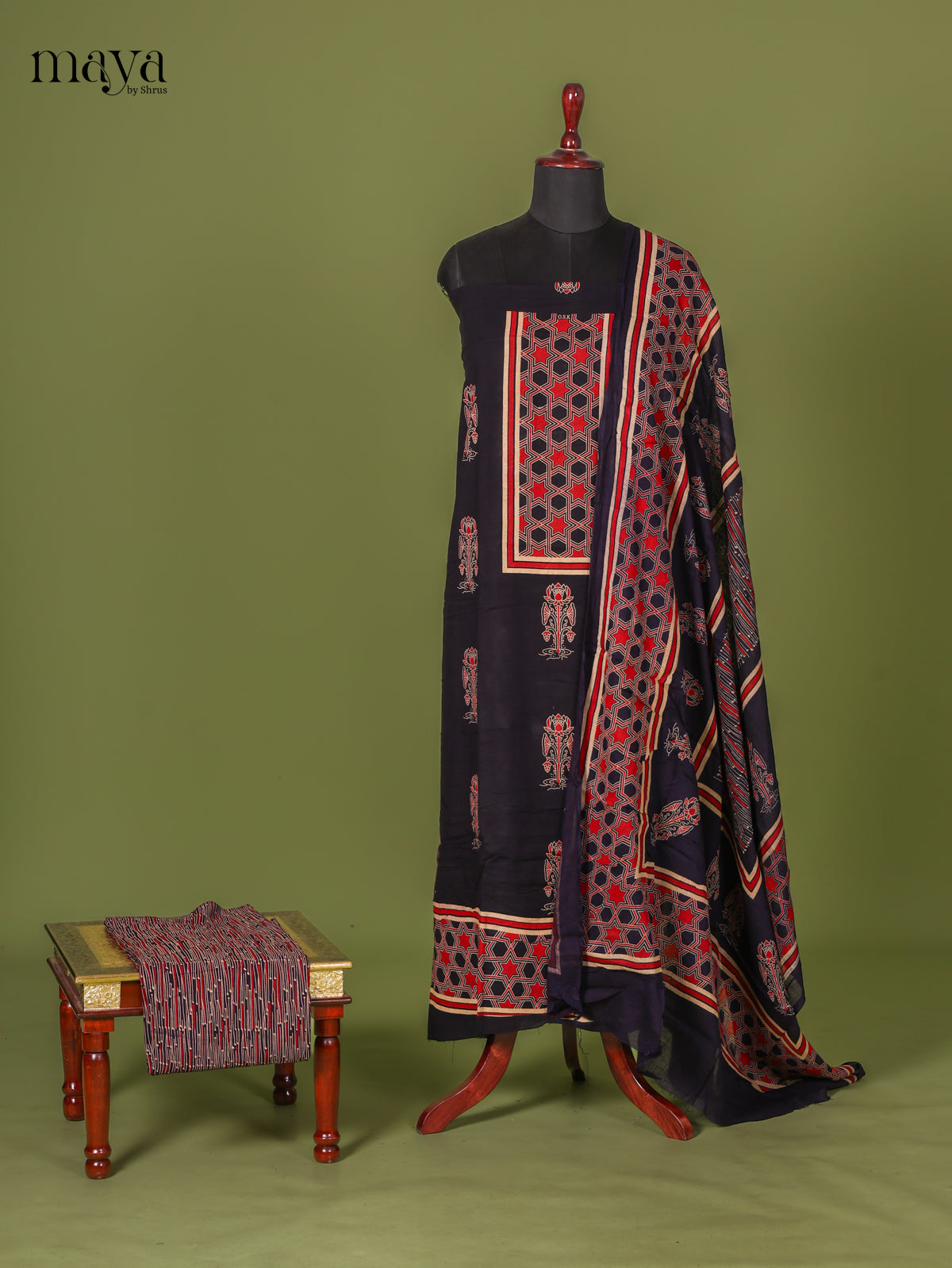 Black Ajrakh Salwar - MEI11036
