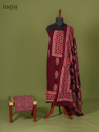 Maroon Ajrakh Salwar - MEI11038