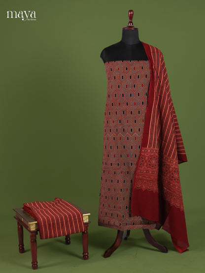 Maroon Ajrakh Salwar - MEI11050