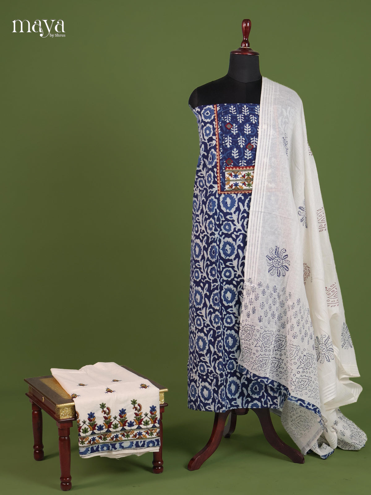 Indigo Blue Ajrakh Salwar - MEI24019
