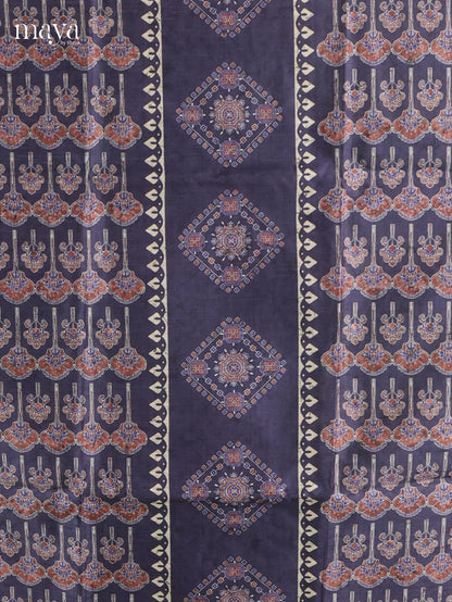 Blue Semi Tussar Salwar - MEJ04005