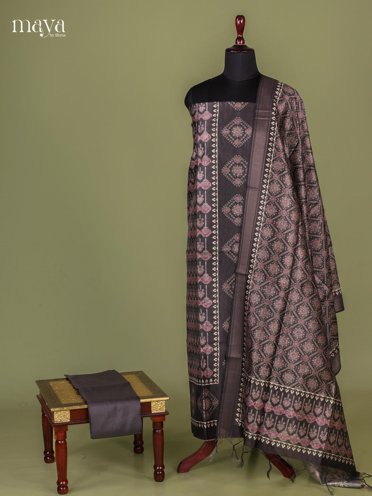 Grey Semi Tussar Salwar - MEJ04007