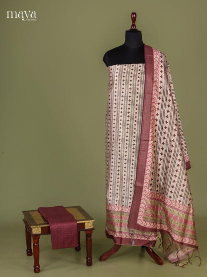 Off White Semi Tussar Salwar - MEJ04009