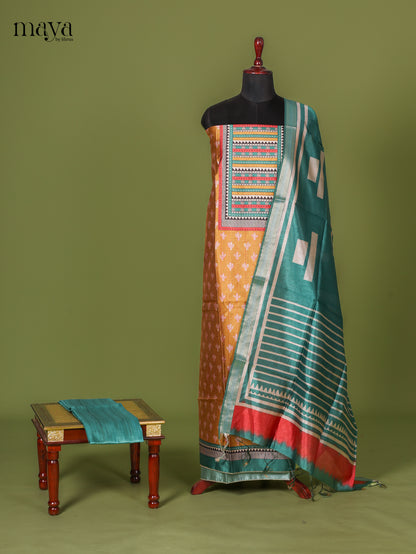 Mustard Yellow Semi Tussar Salwar - MEJ04021