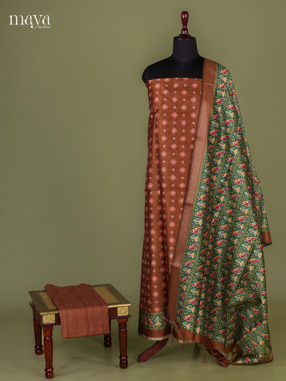 Brown Semi Tussar Salwar - MEJ04028