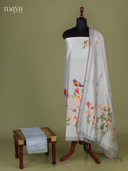 Grey Semi Tussar Salwar - MEJ04035