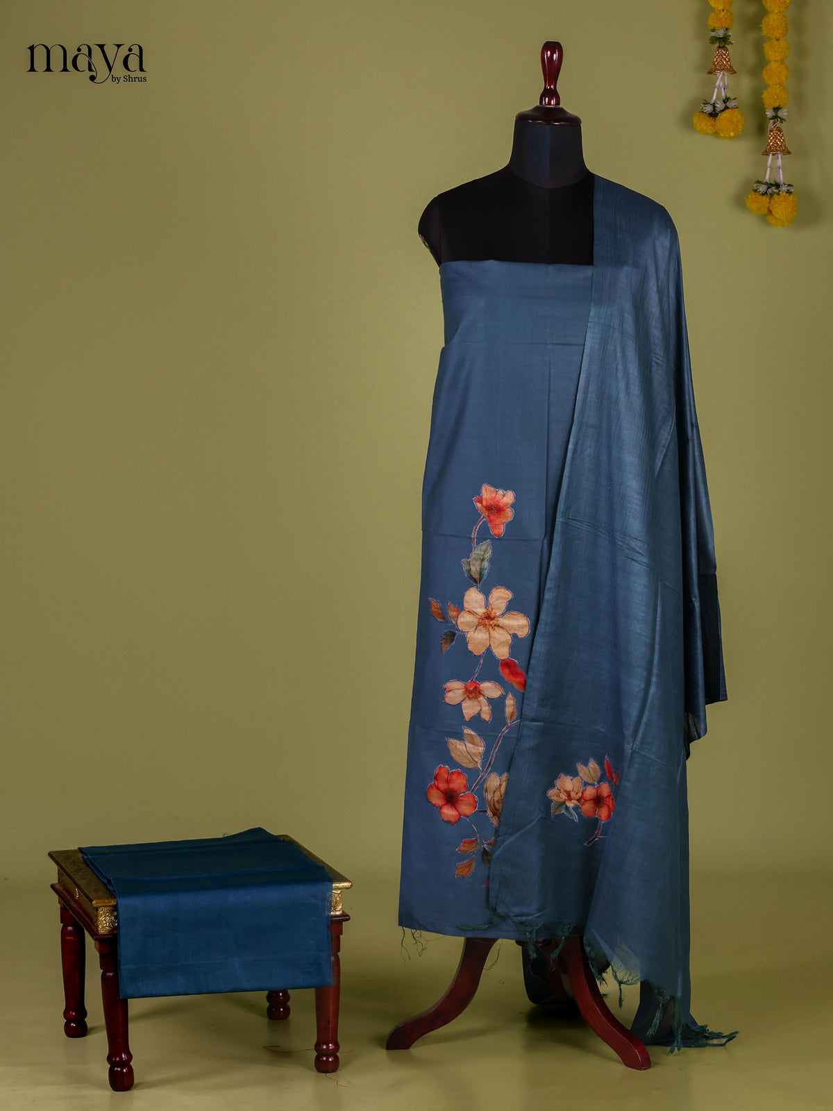 Applique Unstitch Salwar - MEJ12040