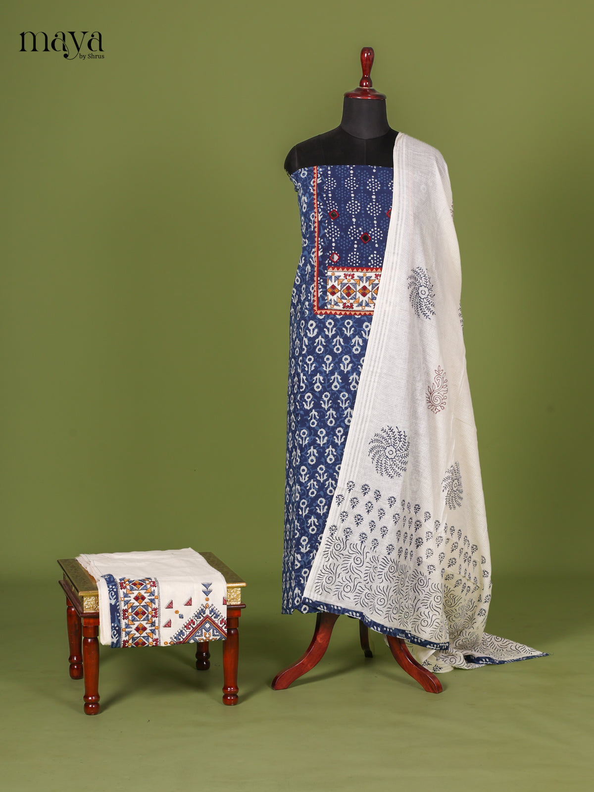 Blue Ajrakh Salwar - MEJ17072