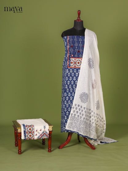 Blue Ajrakh Salwar - MEJ17072