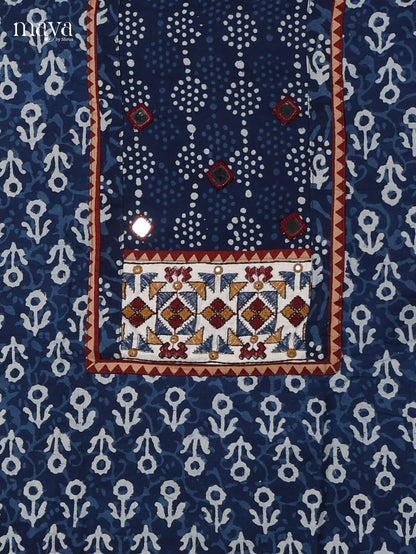Blue Ajrakh Salwar - MEJ17072